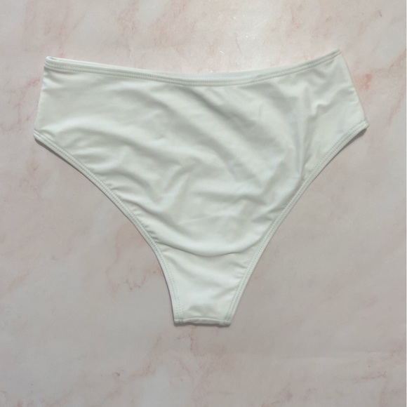 White High Waist Bikini Bottoms - Picture 4 of 7